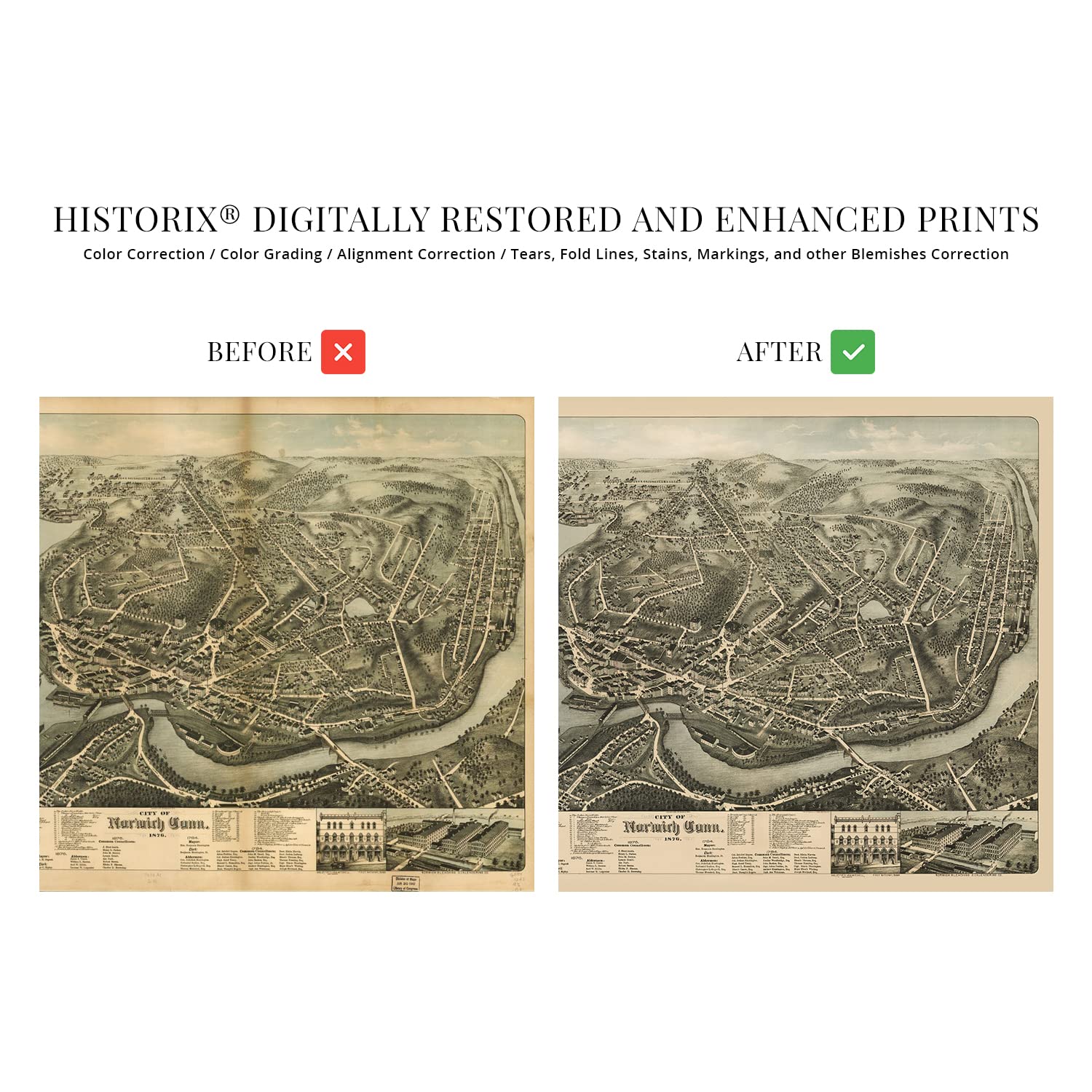Amazon.co.jp: HISTORIX ヴィンテージ 1876 ノリッチ コネチカット州